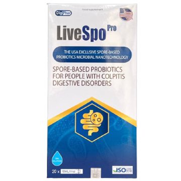 โปรไบโอติก LiveSpo Pro สำหรับอาการลำไส้ใหญ่บวม ริดสีดวงทวาร ท้องผูก ท้องเสีย มีสปอร์โปรไบโอติก 5 พันล้านตัว