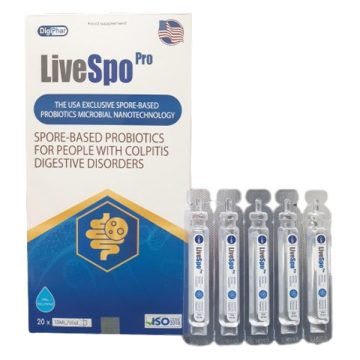 โปรไบโอติก LiveSpo Pro สำหรับอาการลำไส้ใหญ่บวม ริดสีดวงทวาร ท้องผูก ท้องเสีย มีสปอร์โปรไบโอติก 5 พันล้านตัว