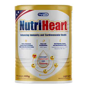 นมผง NutriHeart 400g ช่วยป้องกันโรคหลอดเลือดสมอง ปกป้องหัวใจ และเสริมสร้างระบบภูมิคุ้มกันดีขึ้น